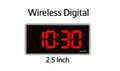 VALCOM 2.5"  Wireless Digital Clock, 110V, Part# V-DW11025B