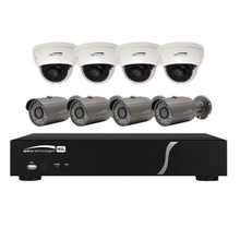 SPECO 8 Channel Zip Kit with 4 Bullets, 4 Domes, 2T HD, Part# ZIPL8BD2