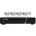 Speco HD-TVI 4 Channel DVR, 1TB with 4 X 1080p Outdoor IR Bullet Cameras - White, Part# ZIPT4B1