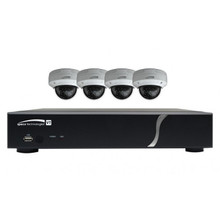 SPECO 8CH HD-TVI DVR, 1080p, 120fps, 2TB w/ 4 Outdoor IR Dome Cameras 2.8mm lens - White, Part# ZIPT84D2