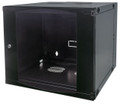 Intellinet 19 Inch Double Section Wallmount Cabinet, 12U, 23.62 Inch (600 mm) Depth, Flatpacked, Black, Part# 713863