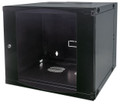 INTELLINET 19 Inch Double Section Wallmount Cabinet, 12U, 23.62 Inch (600 mm) Depth, Flatpacked, Black, Part# 713863