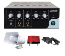 Speco Digital Deterrent Alarm Kit with 15W Amplifier, PA Speaker Horn, Strobe Flasher & Power Supply, Part# DDK2