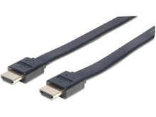 MANHATTAN 394390 Flat High-Speed HDMI(R) Cable with Ethernet (1.5ft), Part# 394390