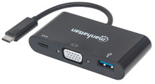 Manhattan SuperSpeed USB-C VGA Docking Converter, Part# 152044