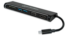 Manhattan SuperSpeed USB-C to HDMI/VGA 4-in-1 Docking Converter, Part# 152631