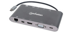 Manhattan SuperSpeed USB-C to 7-in-1 Docking Station. Part# 152808
