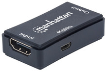 Manhattan 4K HDMI Repeater,Active, Distances up to 40 m (131 ft.), Black,  Part# 207621
