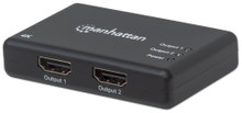 Manhattan 2-Port HDMI Splitter, 4K@30Hz, AC Powered, Black, Part# 207669
