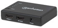 Manhattan 4K Compact 4-Port HDMI Splitter, Part# 207706