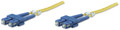 Intellinet Fiber Optic Patch Cable, Duplex, Single-Mode, SC/SC, 9/125 µm, OS2, 1.0 m (3.0 ft.), Yellow, Part# 470605