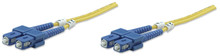 Intellinet Fiber Optic Patch Cable, Duplex, Single-Mode, SC/SC, 9/125 µm, OS2, 1.0 m (3.0 ft.), Yellow, Part# 470605