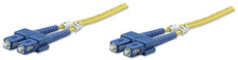 Intellinet Fiber Optic Patch Cable, Duplex, Single-Mode, SC/SC, 9/125 µm, OS2, 10.0 m (33.0 ft.), Yellow, Part# 470643