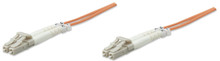 Intellinet Fiber Optic Patch Cable, Duplex, Multimode, LC/LC, 62.5/125 µm, OM1, 10.0 m (33.0 ft.), Orange, Part# 471244