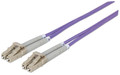 Intellinet Fiber Optic Patch Cable, Duplex, Multimode 3ft Violet, Part# 750875