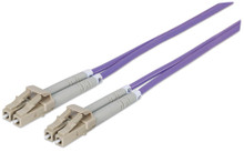 Intellinet Fiber Optic Patch Cable, Duplex, Multimode, LC/LC, 50/125 µm, OM4, 1.0 m (3.0 ft.), Violet, Part# 750875