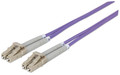 INTELLINET Fiber Optic Patch Cable, Duplex, Multimode 3ft VIOLET, Part# 750882