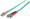 INTELLINET Fiber Optic Patch Cable, Duplex, Multimode, ST/LC, 50/125 µm, OM3, 5.0 m (14.0 ft.), Aqua, Part# 751131