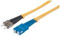 INTELLINET Fiber Optic Patch Cable, Duplex, Single-Mode (30 ft.), Yellow, Part# 751308