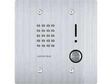 AIPHONE 2-Gang Door Station, Stainless Steel, Part# NI-JA