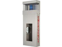 AIPHONE Wall Box with Hooded Light and EMERGENCY Lettering, Part# WB-HE