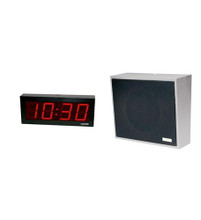 Valcom IP Clock/Speaker Digital Wall Mount 4" IC, Part# VIP-4171-D44-IC