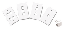 3 Port Wall Plate Kit w/ 2 x Blank Keystones - White Part#125-1517-WT