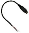 Cable, 4Pin Mini DIN Male to 2 Wire, 6", Part# 5700049