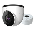 Speco O4T7, 4MP H.265 AI IP Turret Camera, IR, 2.8mm lens, w/ Junction Box, White