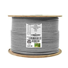 ABA Elite, Cat5e Shielded Stranded CM - 26AWG Cable, 350MHz, 1000ft, Part# TAM2604E01GY on packaging