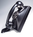 Telematrix Retro Wall, Retro Series – Analog Corded Phones, 1 Line, Black, Part# 290091