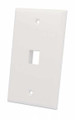 Intellinet IWP-1I, 1-Outlet Keystone Wall Plate, Ivory, Part# 772464