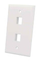 Intellinet IWP-2I, 2-Outlet Keystone Wall Plate, Ivory, Part# 772471