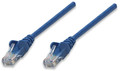 INTELLINET/Manhattan 347365 Network Cable, Cat5e, UTP 0.5 ft. (0.15 m), Blue, Part# 347365