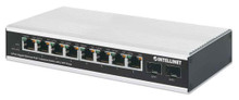Intellinet IIS-8G02POE, 8-Port Gigabit Ethernet PoE+ Industrial Switch with 2 SFP Ports, Part# 508261