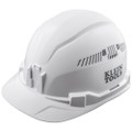 Klein Tools Hard Hat, Vented, Cap Style, White, Part# 60105