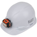 Klein Tools Hard Hat, Non-Vented, Cap Style with Headlamp, White, Part# 60107