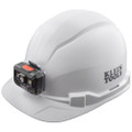 Klein Tools Hard Hat, Non-Vented, Cap Style with Rechargeable Headlamp, White, Part# 60107RL