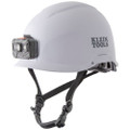 Klein Tools Safety Helmet, Non-Vented-Class E, with Rechargeable Headlamp, White, Part# 60146