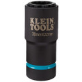 Klein Tools 2-in-1 Metric Impact Socket, 12-Point, 30 x 22 mm, Part# 66053E