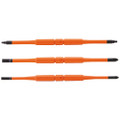 Klein Tools Screwdriver Blades, Insulated Double-End, 3-Pack, Part# 13157