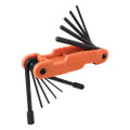 Klein Tools Pro Folding Hex Key Set, 11-Key, SAE Sizes, Part# 70550