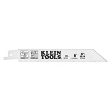 Klein Tools Reciprocating Saw Blades, 10/14 TPI, 6-Inch, 5-Pack, Part# 31731