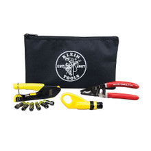 Klein Tools Coax Cable Installation Kit with Zipper Pouch, Part# VDV026-211