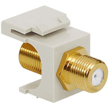 ICC Module, F-Type, Gold Plated, White, Part# IC107B5G-WH