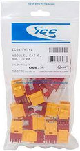 ICC Module, CAT6, HD, 10PK, Yellow, Valuepack, 22~24 AWG, 568A/B Wiring, Part# IC107F6TYL