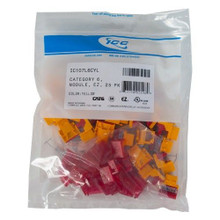 ICC Module, CAT 6, EZ, 25 Pack, Yellow, Part# IC107L6CYL