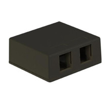 ICC Surface Mount Box, 2-Port, Black, Part# IC107SB2BK