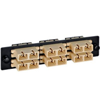 ICC Adapter Panel, 6 Duplex SC, Metal, Black, Part# ICFOPC16BK