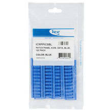 ICC Patch Panel Icon, Data, Blue, 120 Pack, Part# ICMPPICSBL